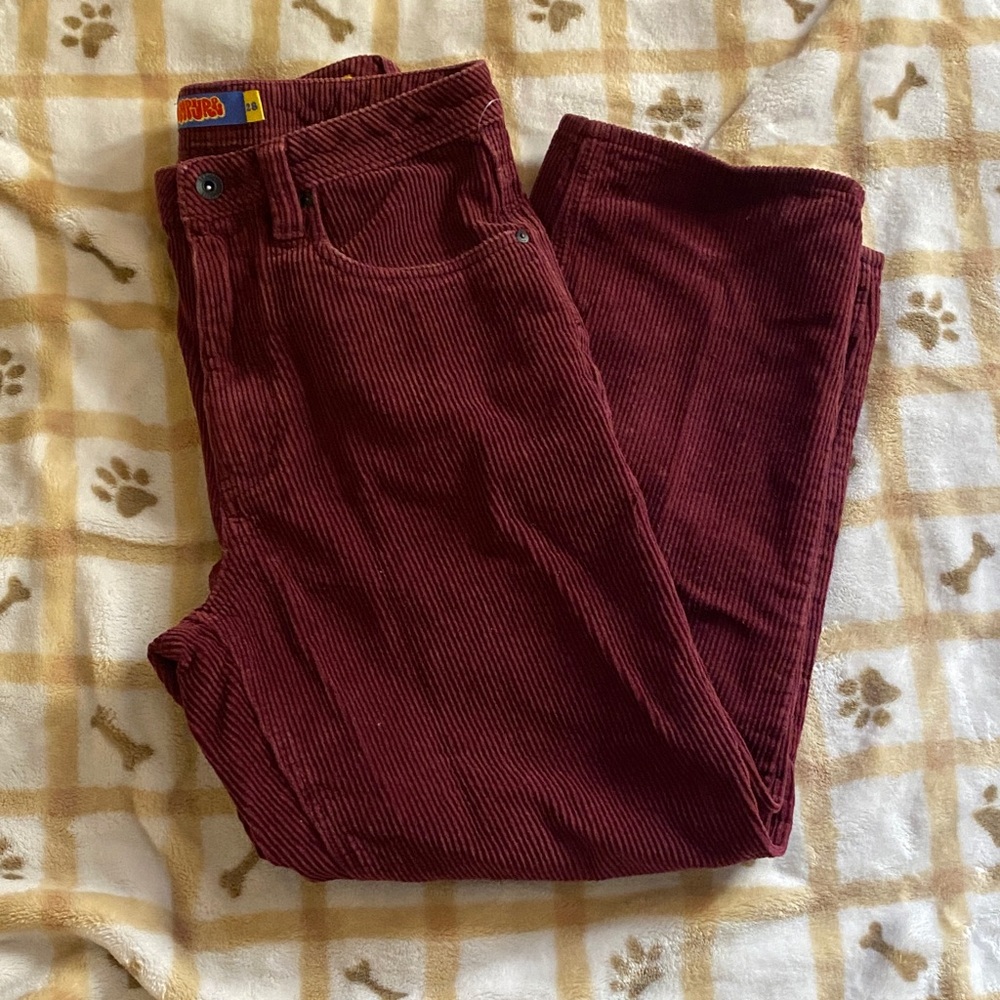 YRU Maroon Corduroy Trousers